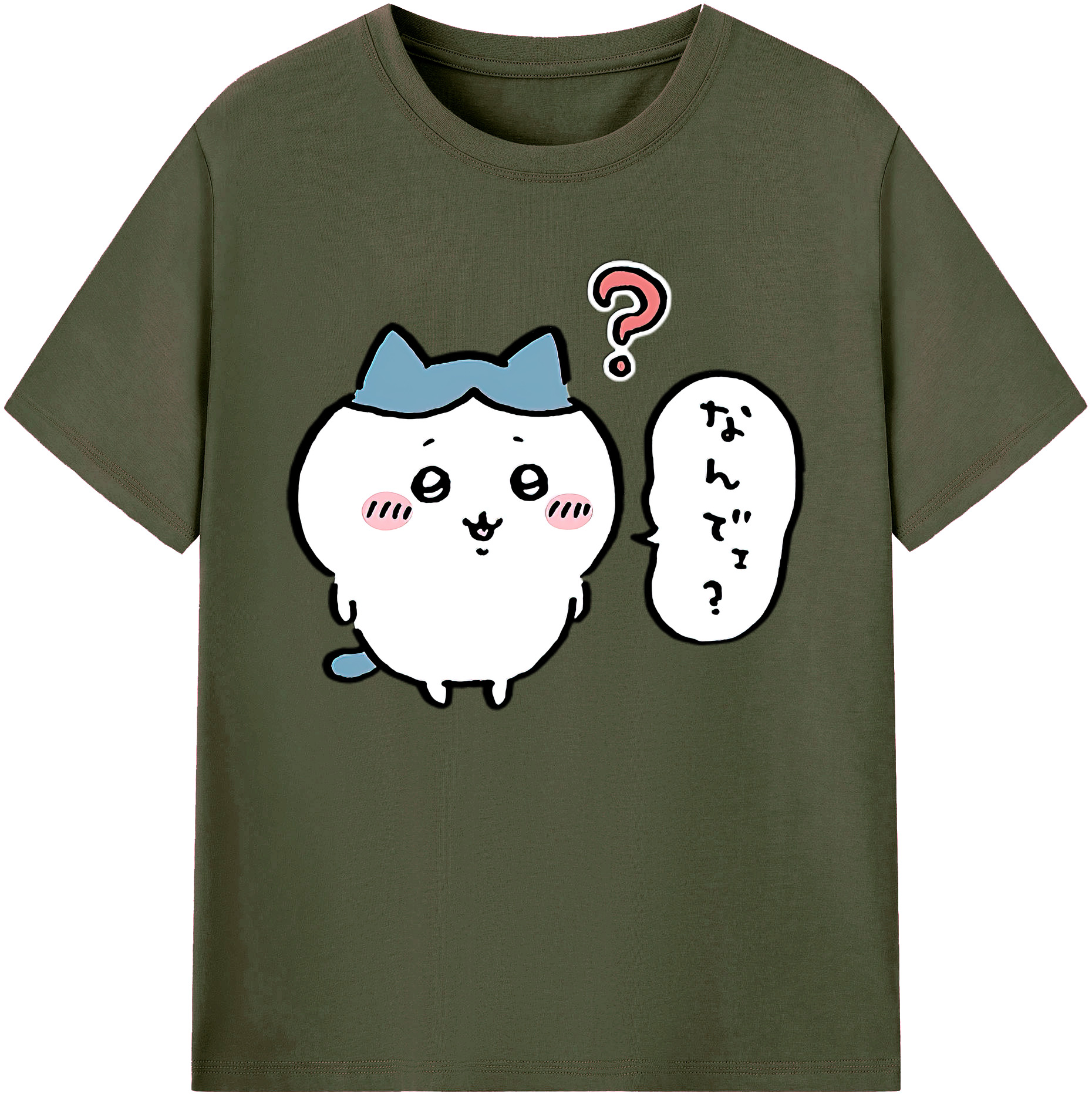 （画像用） ちいかわ ハチワレ Chii-kawa hachiware 綿100％ メンズ半袖Tシャツ｜肌触りやわらか＆通気性
